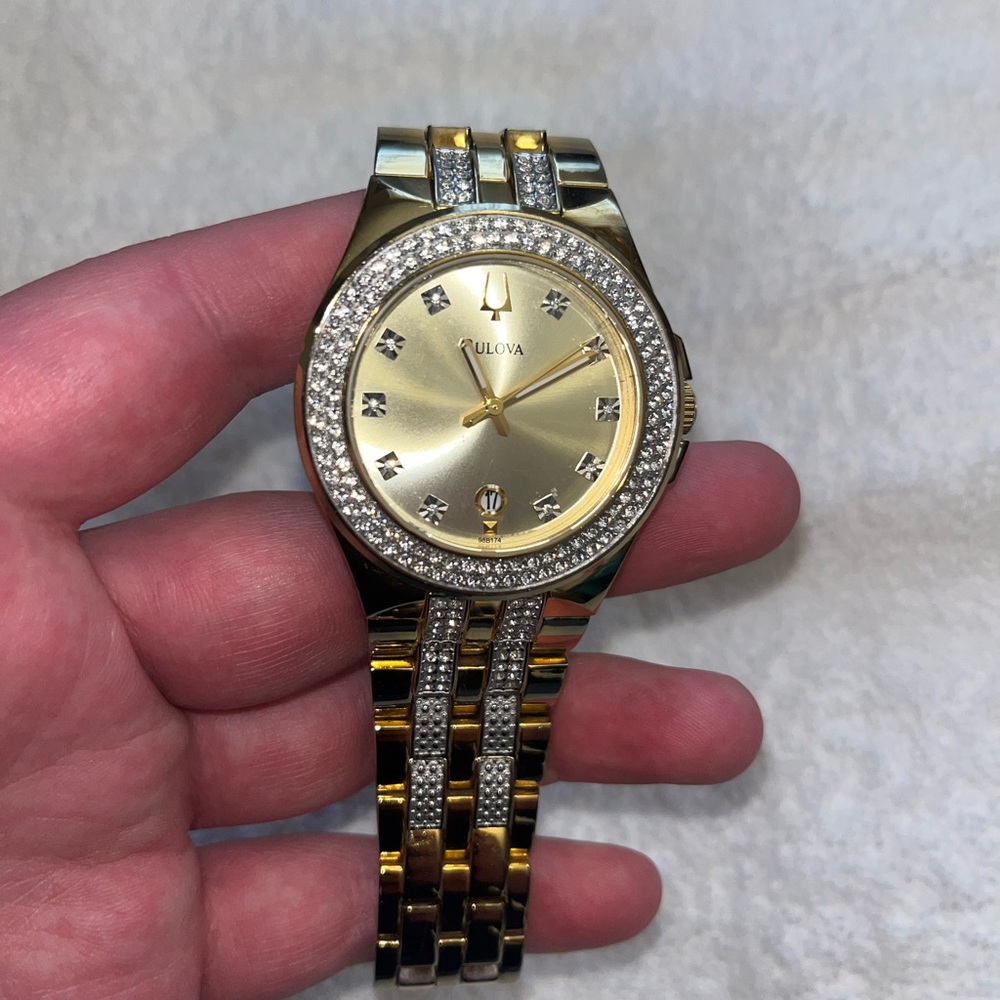 Bulova Two-Tone Watch with Sparkling Accents